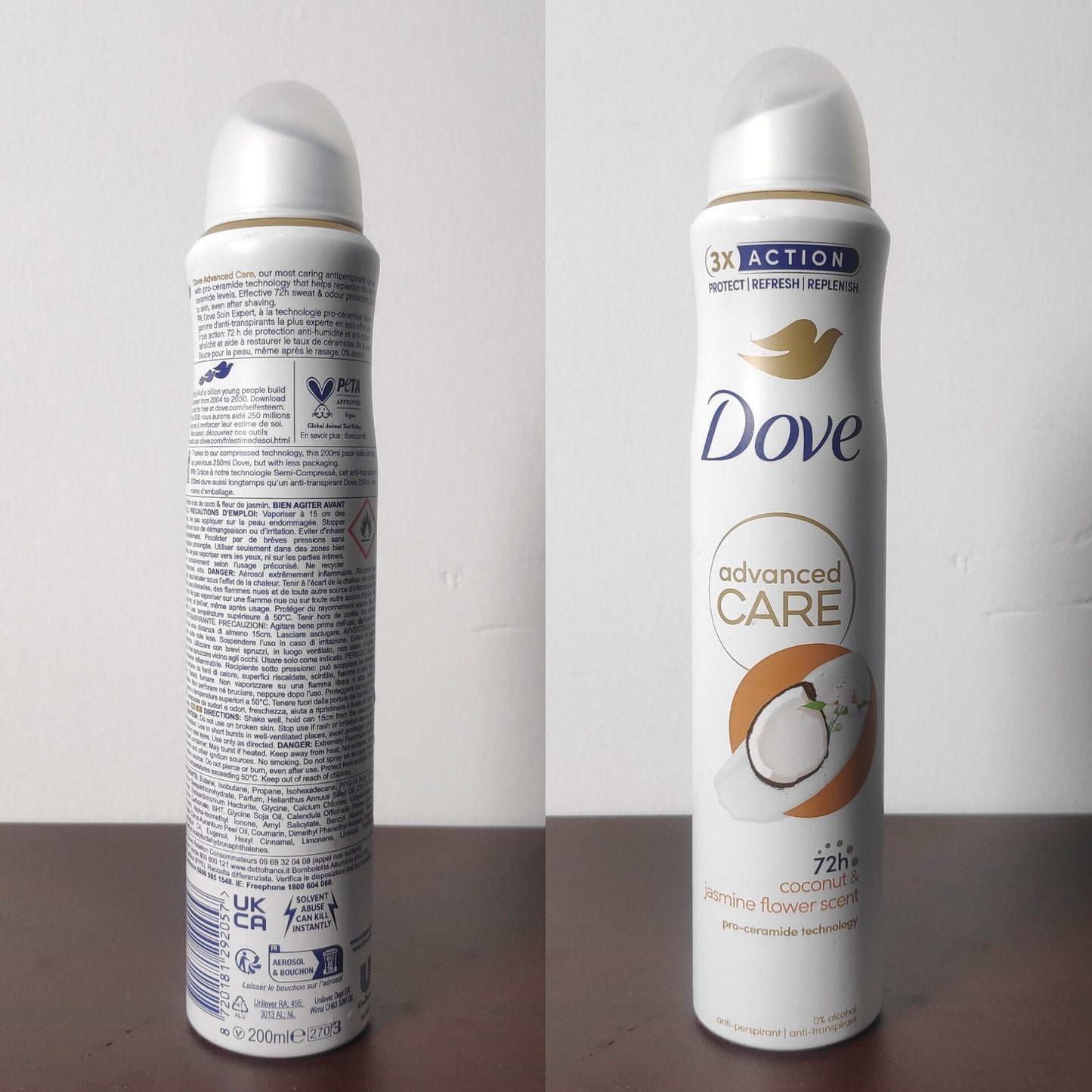 Dove Advanced Care Coconut & Jasmine 72H Anti-Perspirant Spray 200ml