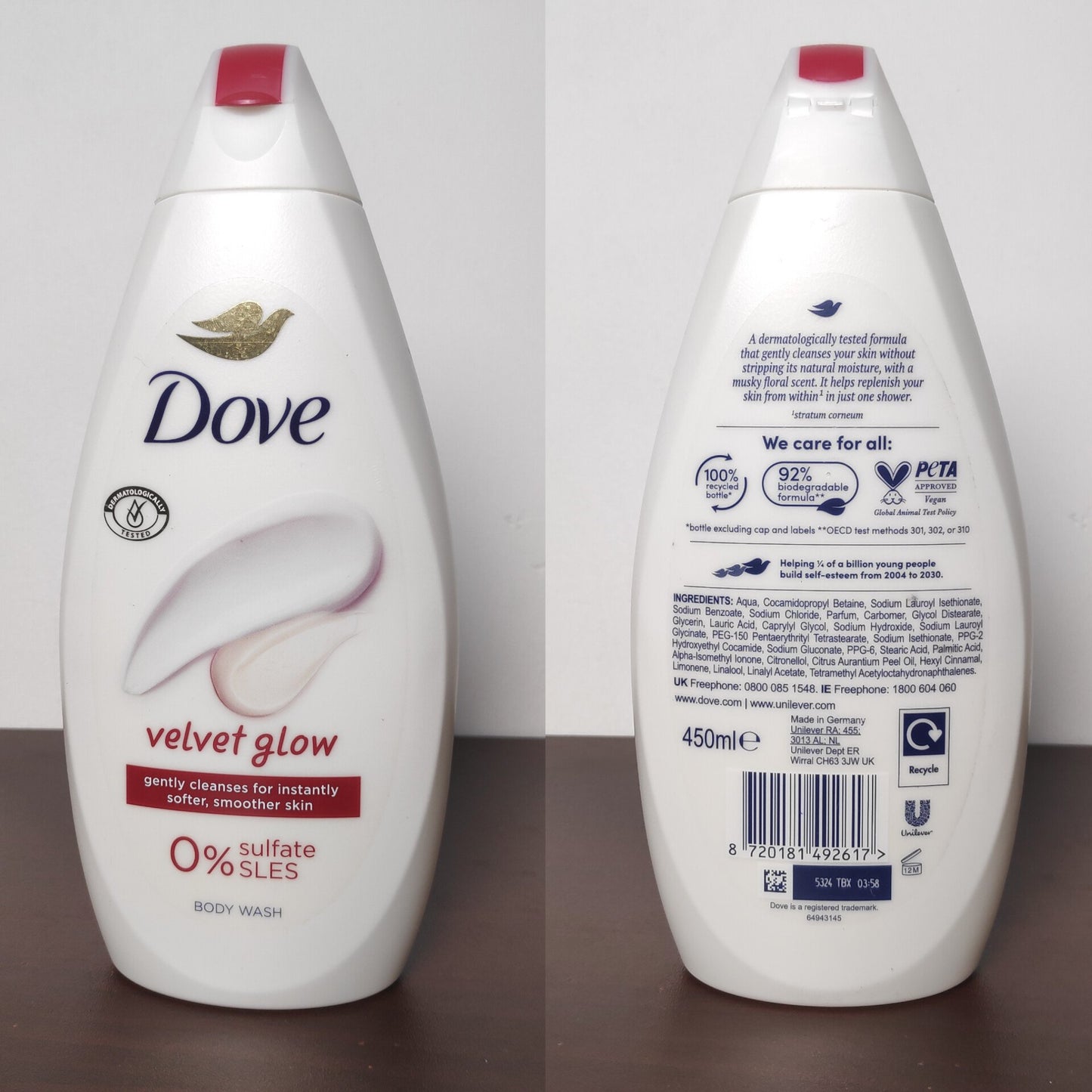 Dove Velvet Glow Body Wash 450ml