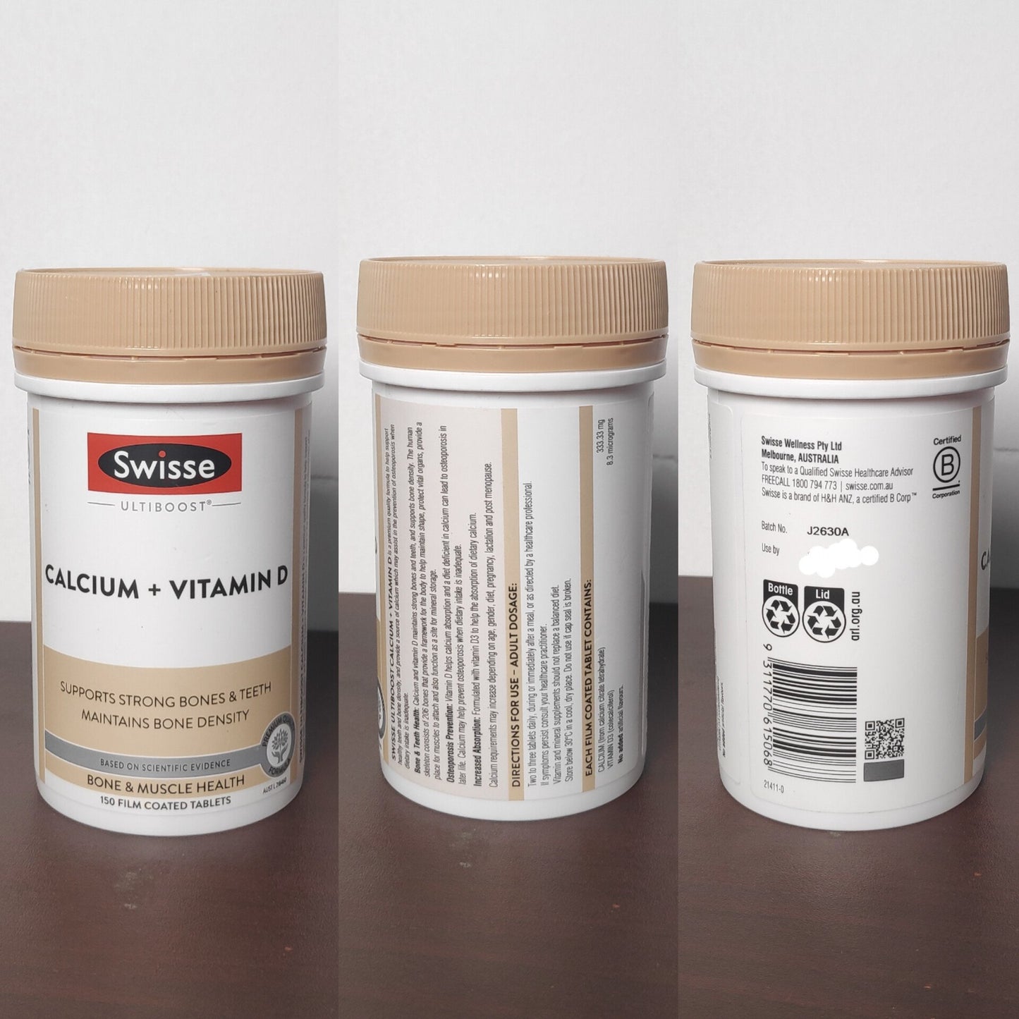 Swisse Ultiboost Calcium + Vitamin D 150 Tablets