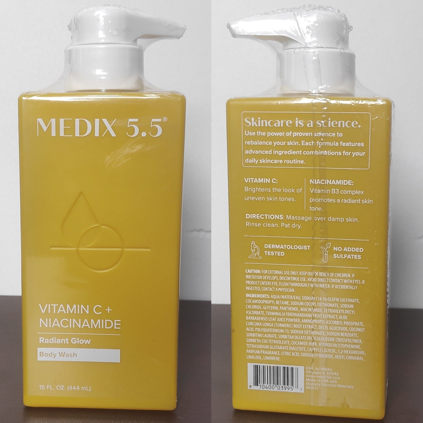MEDIX 5.5 Vitamin C + Niacinamide Radiant Glow Body Wash 444ml