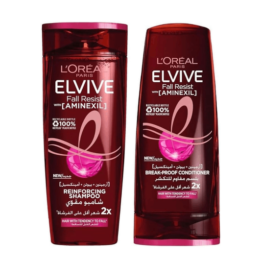 (Bundle Pack) L’Oréal Paris Elvive Fall Resist AmL'Oréal Paris Elvive Full Resist Shampoo & Conditioner Bundleinexil Conditioner 360ml