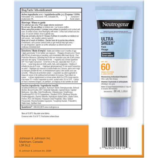 Neutrogena Ultra Sheer Sunscreen SPF 50+ Lightweight Non-Greasy