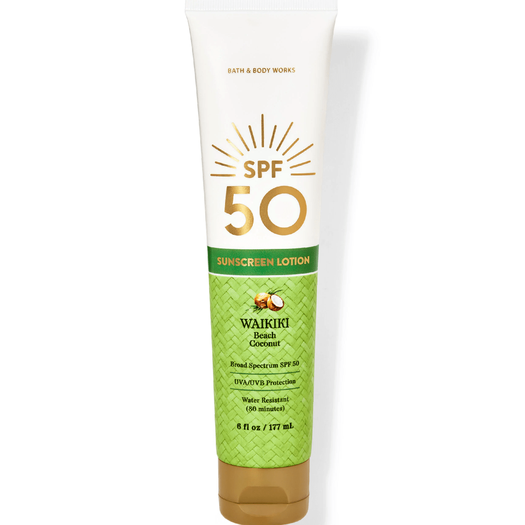 (DIscounted Product) Bath & Body Works Waikiki Beach Coconut Sunscreen Lotion SPF 50 – 177ml