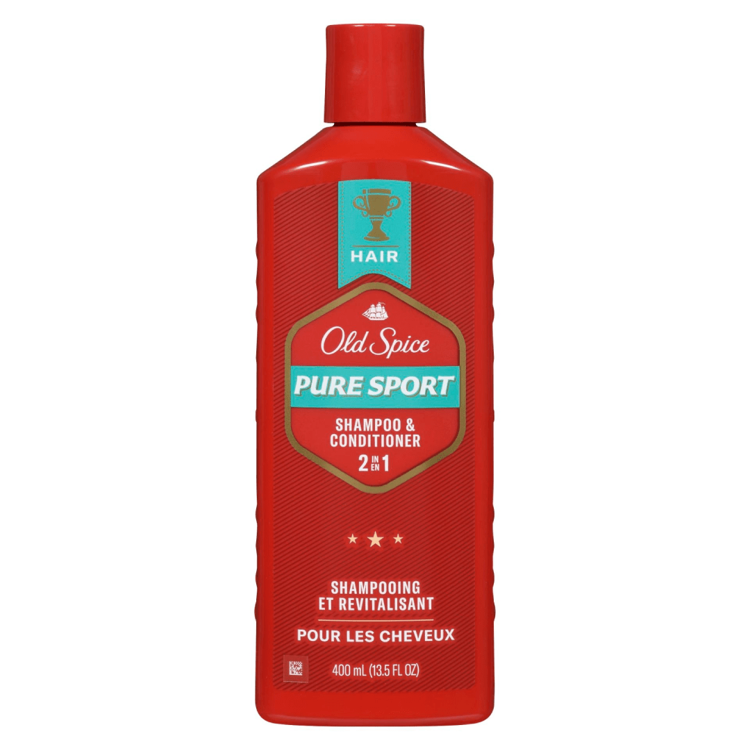 ( Discounted Product ) Old Spice Pure Sport 2in1 Shampoo and Conditioner for Men, 400ml