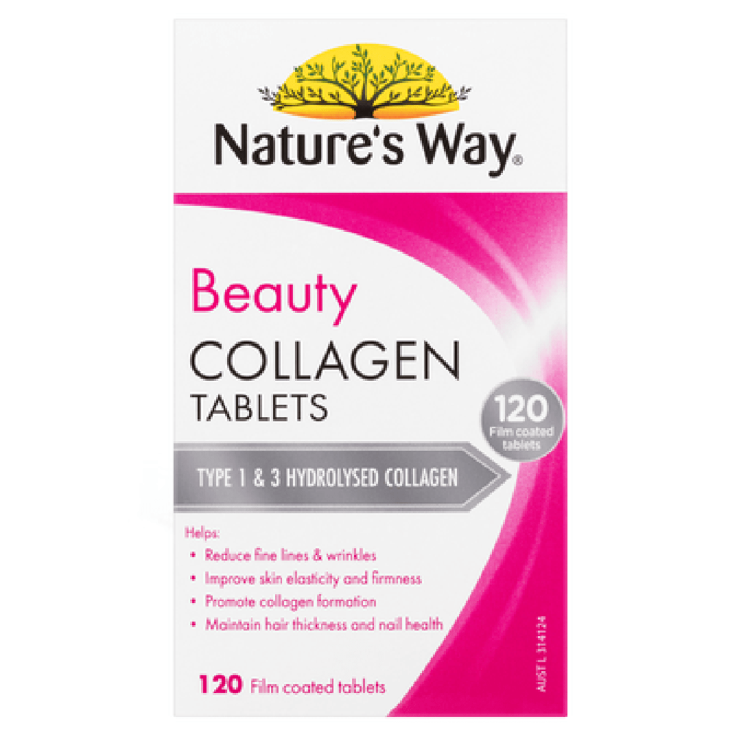 Nature's Way Beauty Collagen Tablets Type 1 & 3 Hydrolysed Collagen - "120"