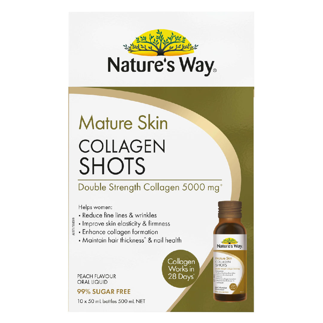 Nature’s Way Mature Skin Collagen Shots 10 x 50ml x 2 Pack