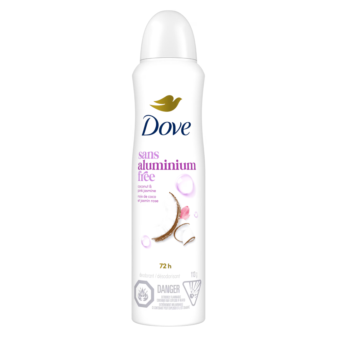 Dove 0% Aluminum Coconut & Pink Jasmine Deodorant Spray 113ml
