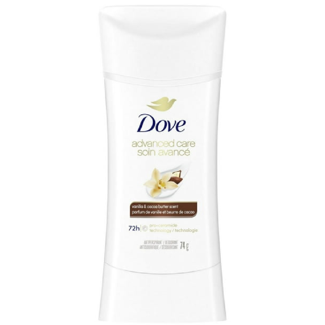 Dove Advanced Care Vanilla & Cocoa Butter Antiperspirant 74g