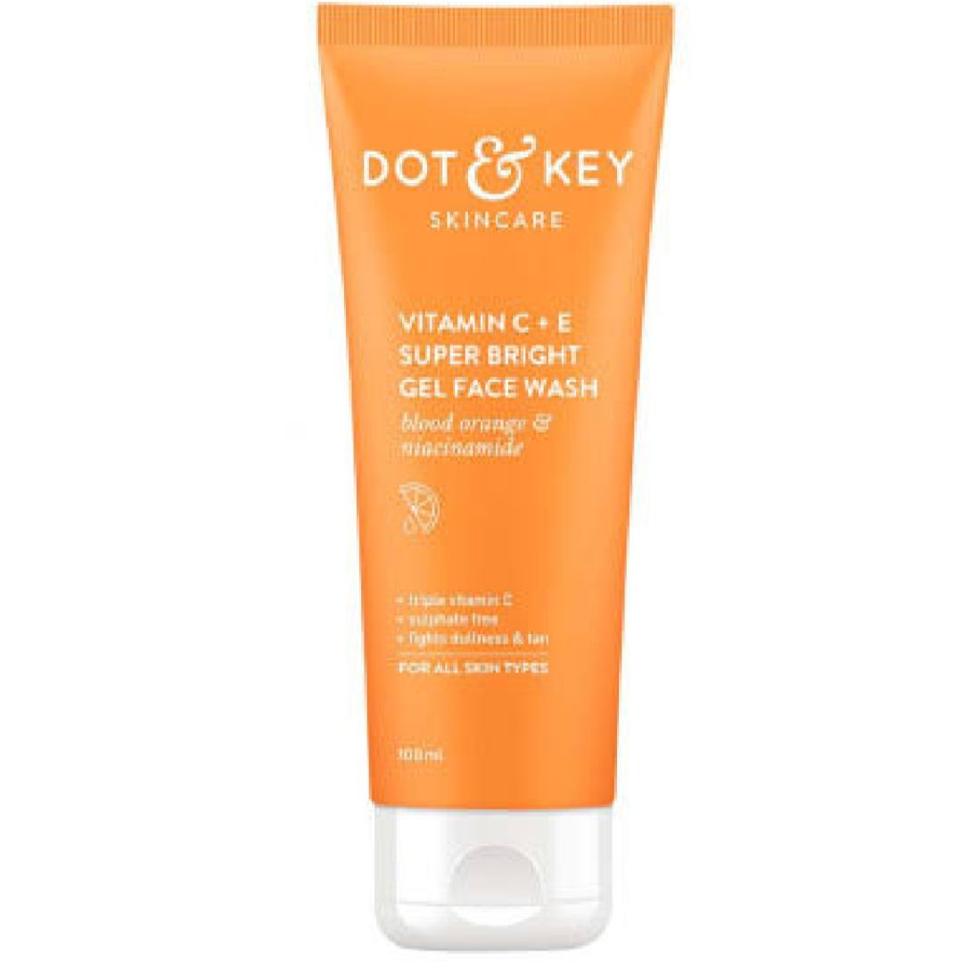 Dot&Key Vitamin C + E Gel Face Wash 100ml – Glow Cleanser