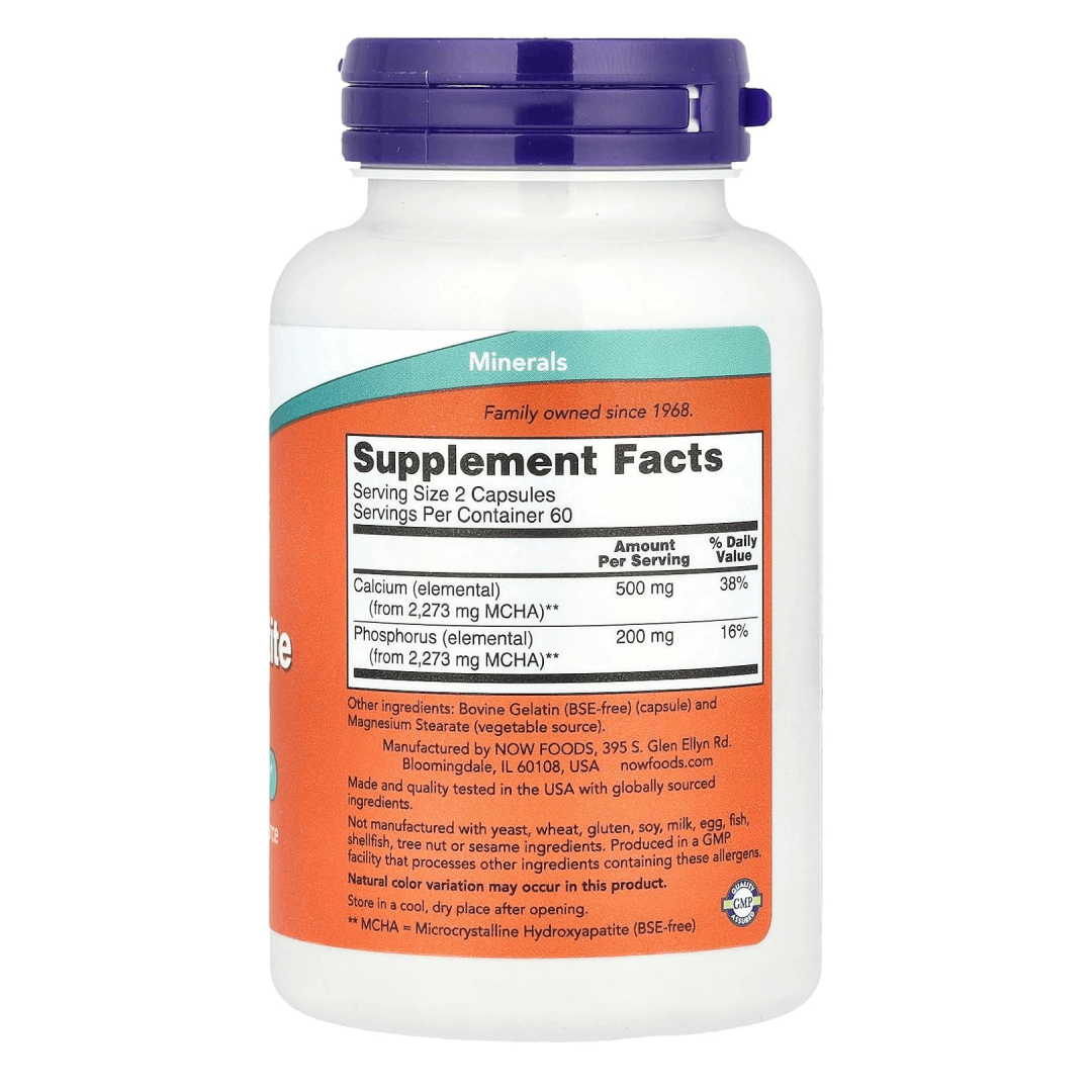 NOW Foods Calcium Hydroxyapatite Capsules – 120 Capsules
