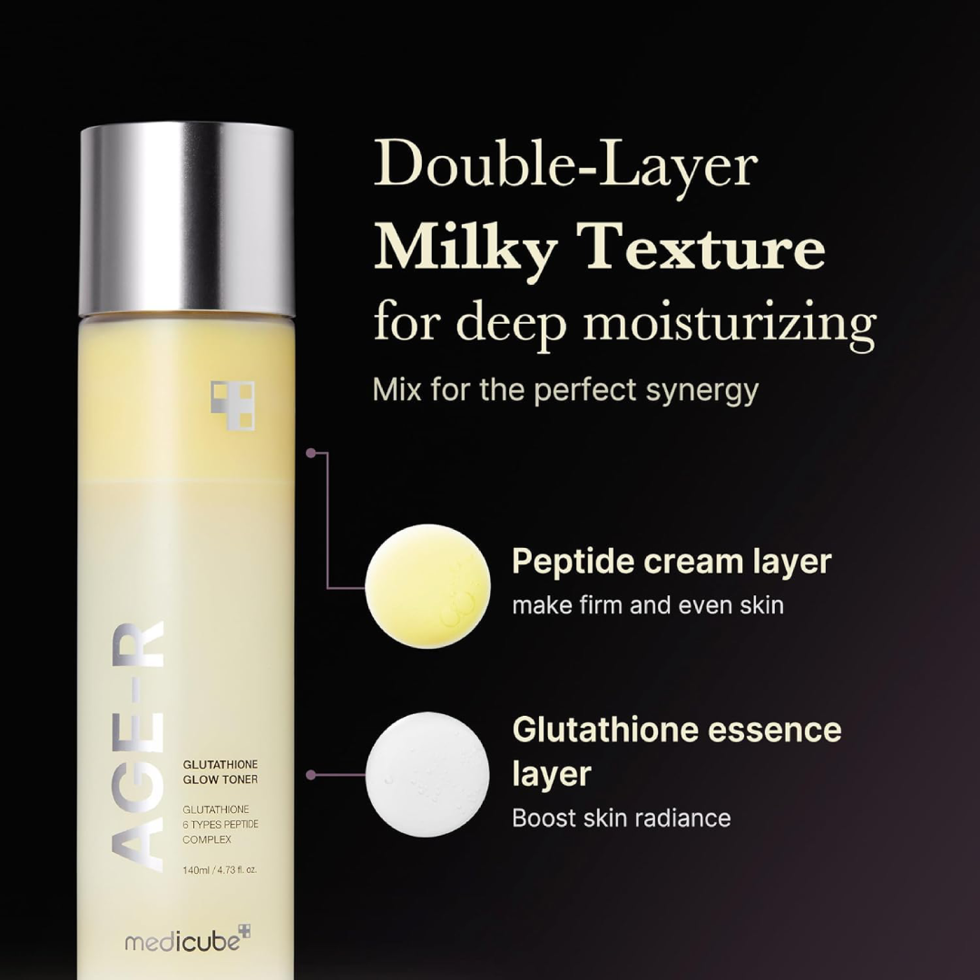 Medicube AGE-R Glutathione Glow Milk Toner 140ml