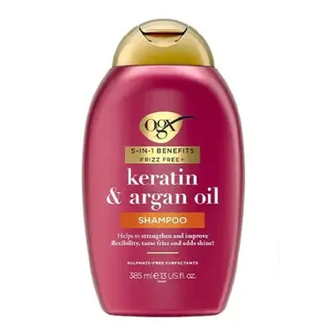 OGX Frizz-Free + Keratin & Argan Oil Shampoo 385ml