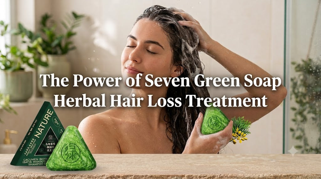 The Power of Seven Green Herbal Hair Loss Treatment Soap