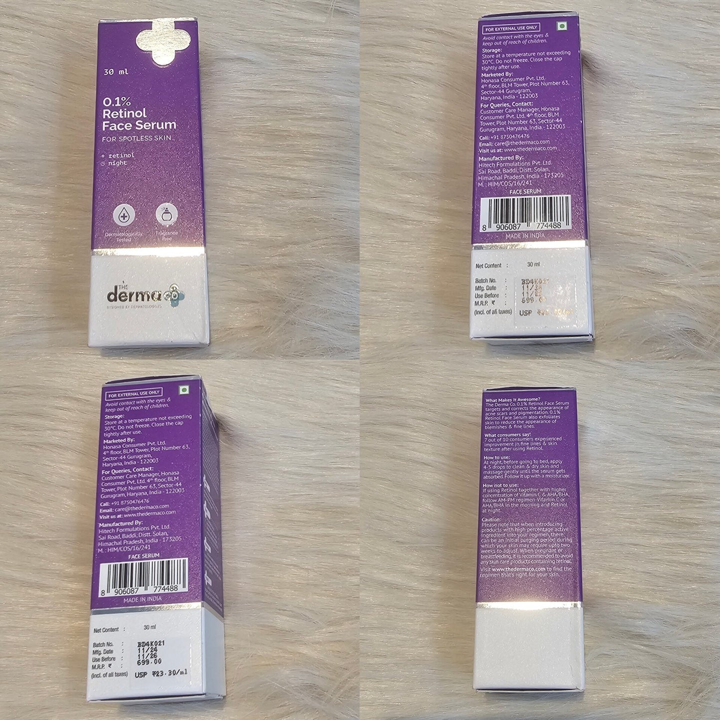 The Derma Co 0.1% Retinol Serum 30ml