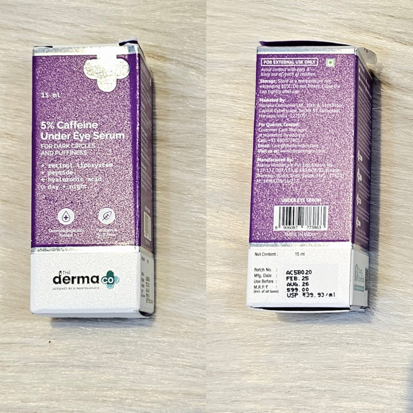 The Derma Co 5% Caffeine Under Eye Serum 15ml