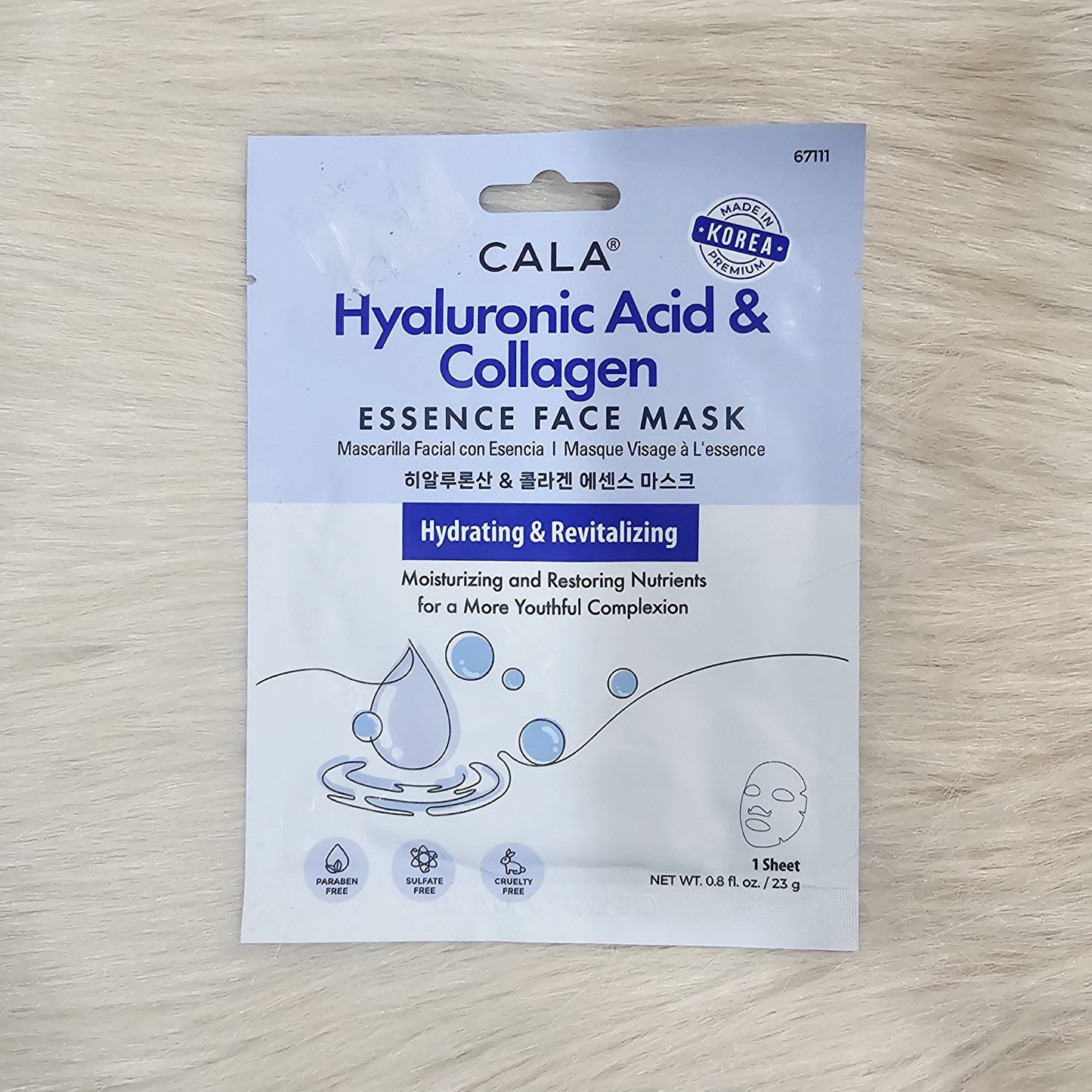 CALA Hyaluronic Acid & Collagen Essence Face Mask (23g)