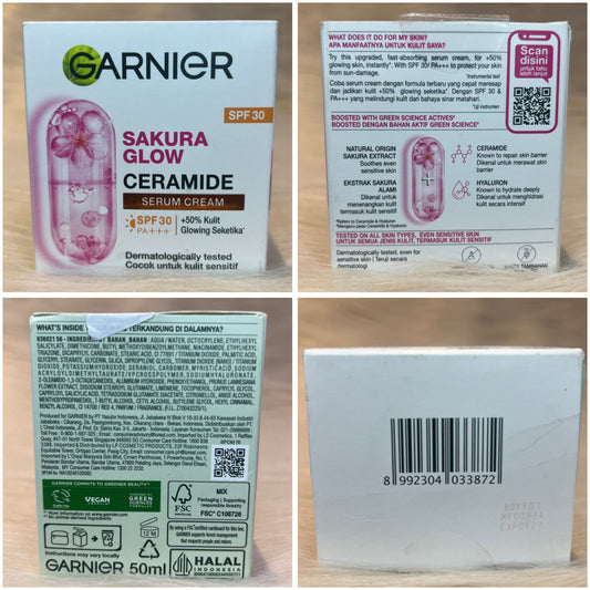 Garnier Sakura Glow SPF 30 Serum Cream 50ml