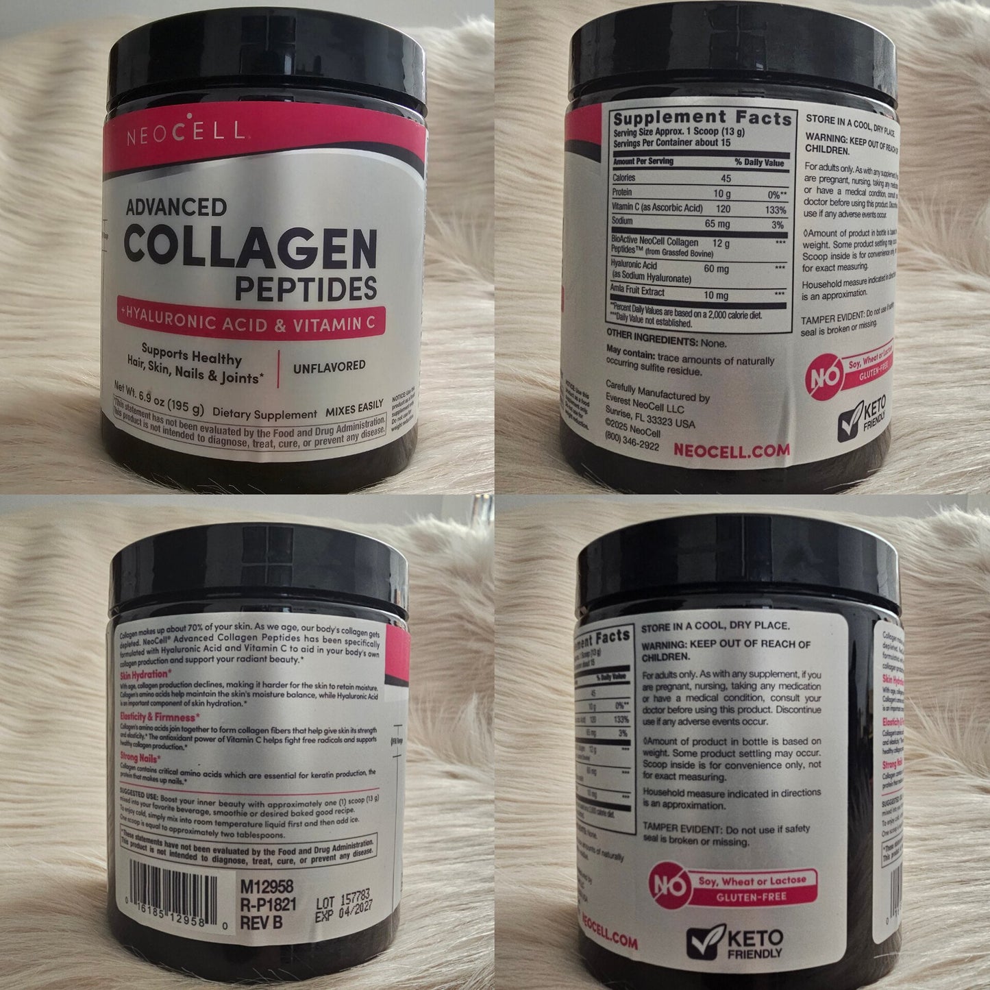 NeoCell Super Collagen Plus with Vitamin C & Hyaluronic Acid (195g)