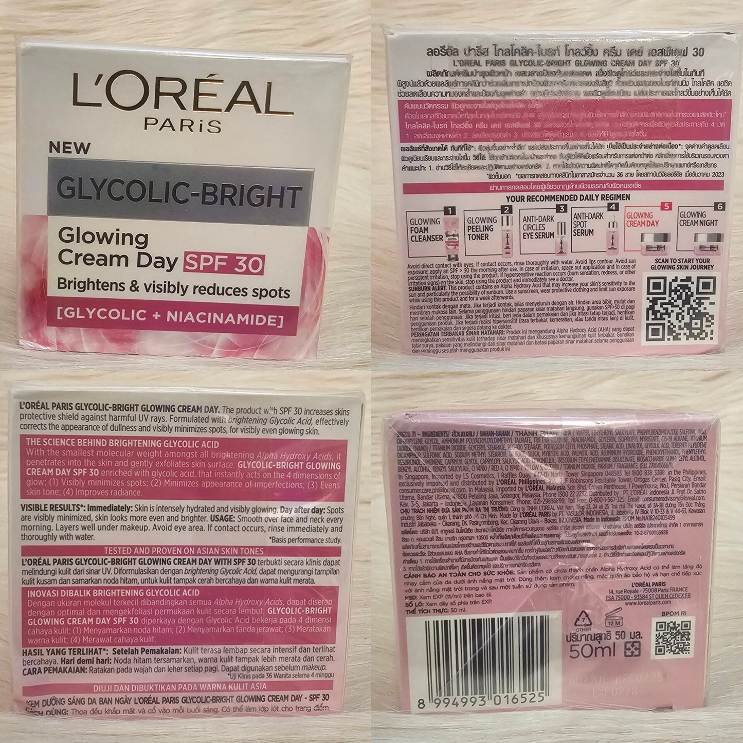 L’Oréal Paris Glycolic Bright Glowing Day Cream with SPF 30, 50ml