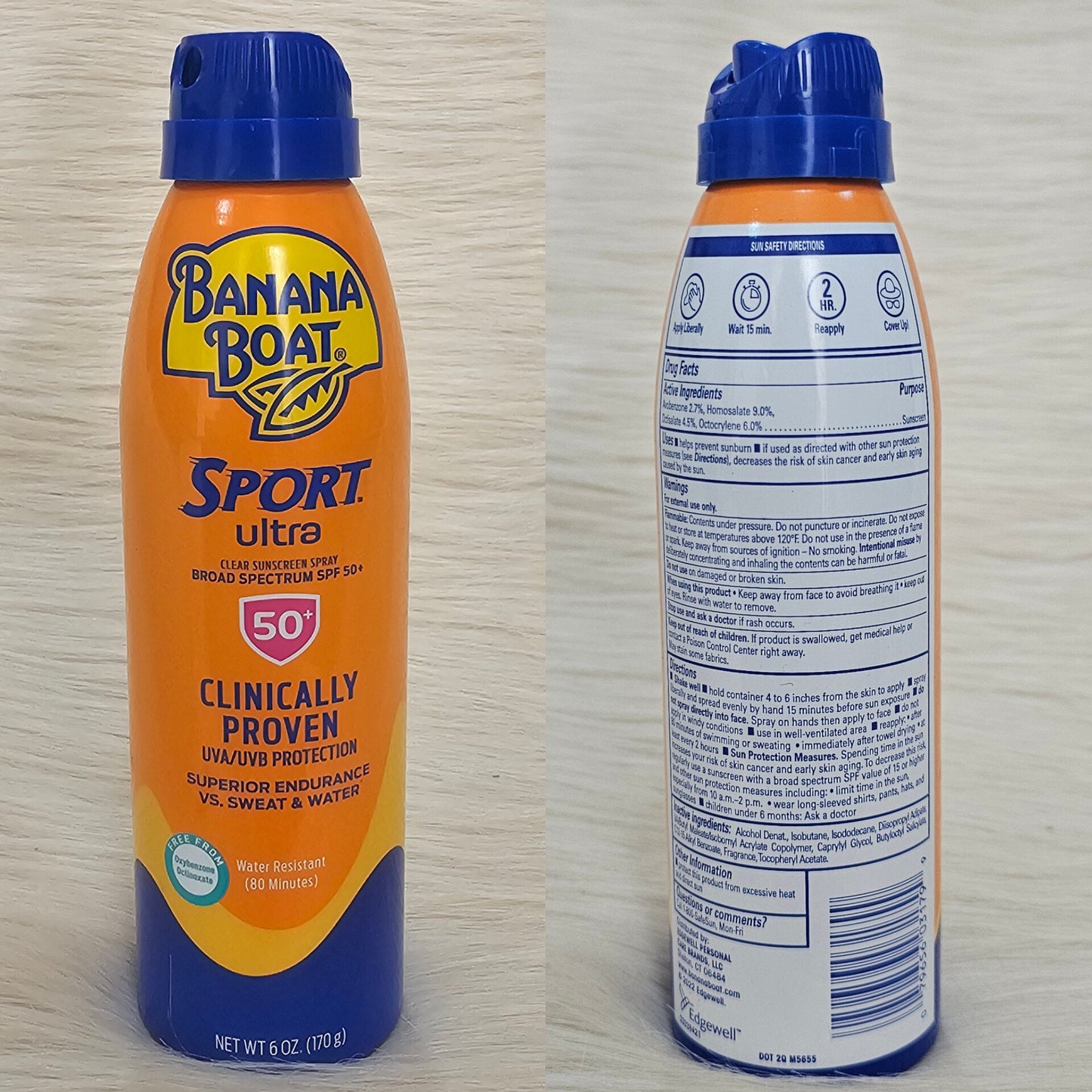 Banana Boat Sport SPF 50+ Sunscreen Spray 170g