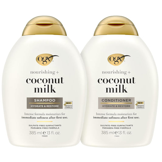 OGX Coconut Milk Shampoo & Conditioner Set 385ml