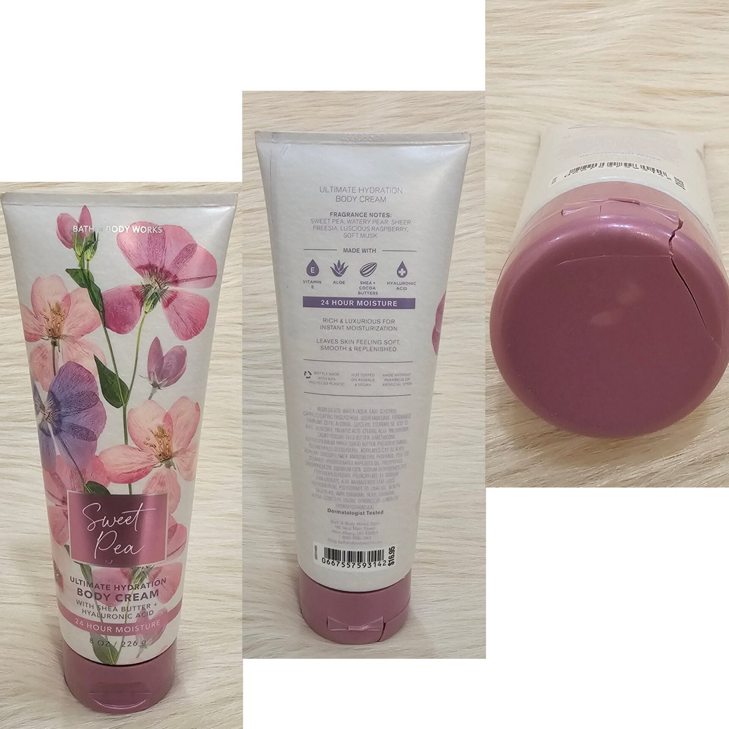 (Discounted Product) Bath And Body Work Sweet Pea Bath & Body Works Sweet Pea Body Cream 226g