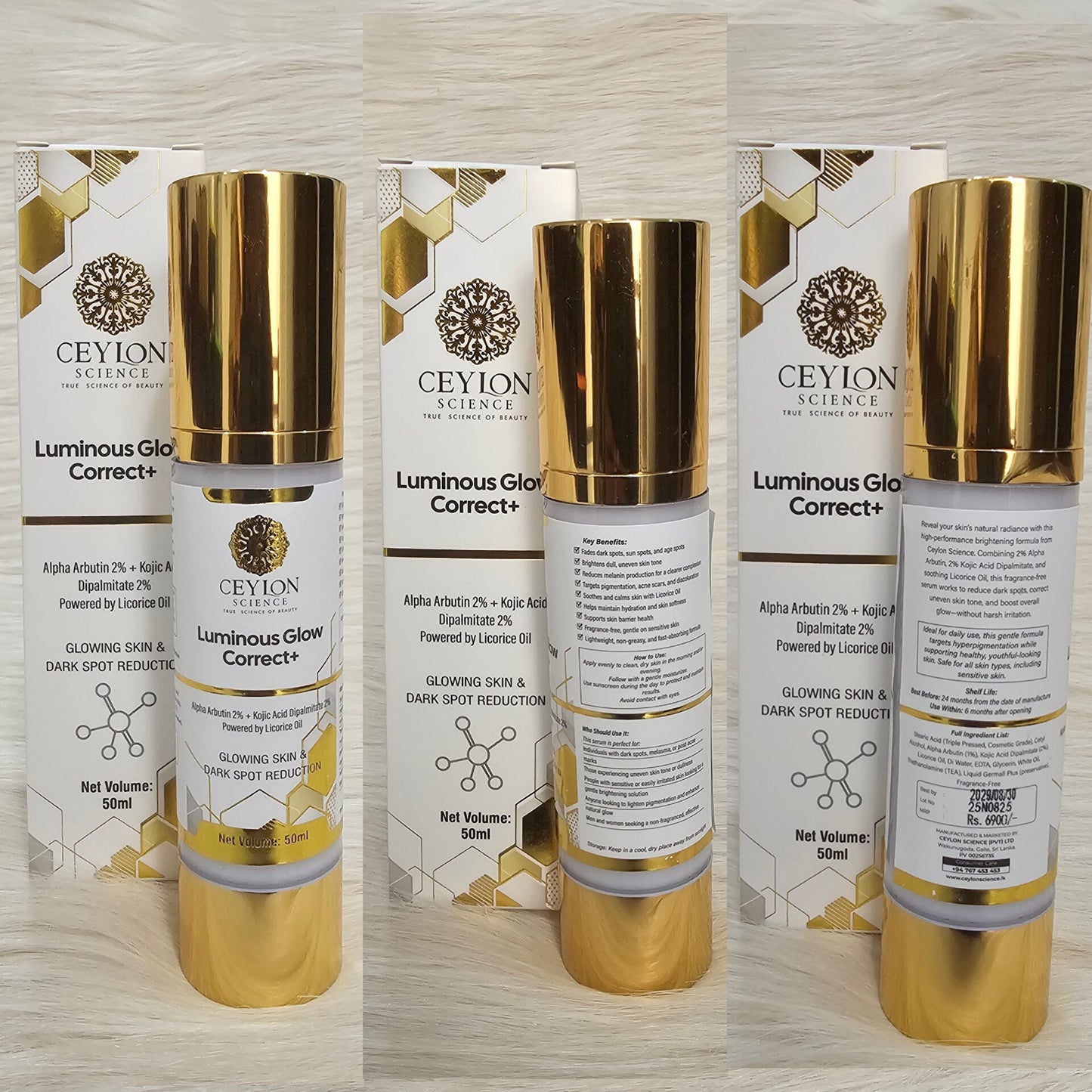 Ceylon Science Luminous Glow Correct+ Serum 50ml