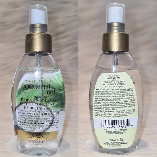 OGX Coconut Oil Weightless Hydrating Hair Oil 118ml