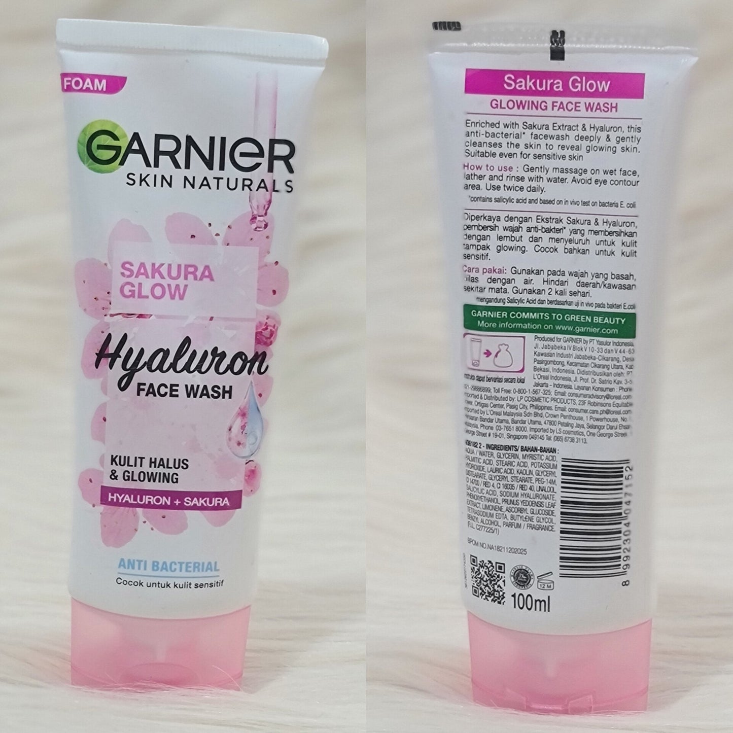 Garnier Sakura Glow Hyaluron Face Wash 100ml
