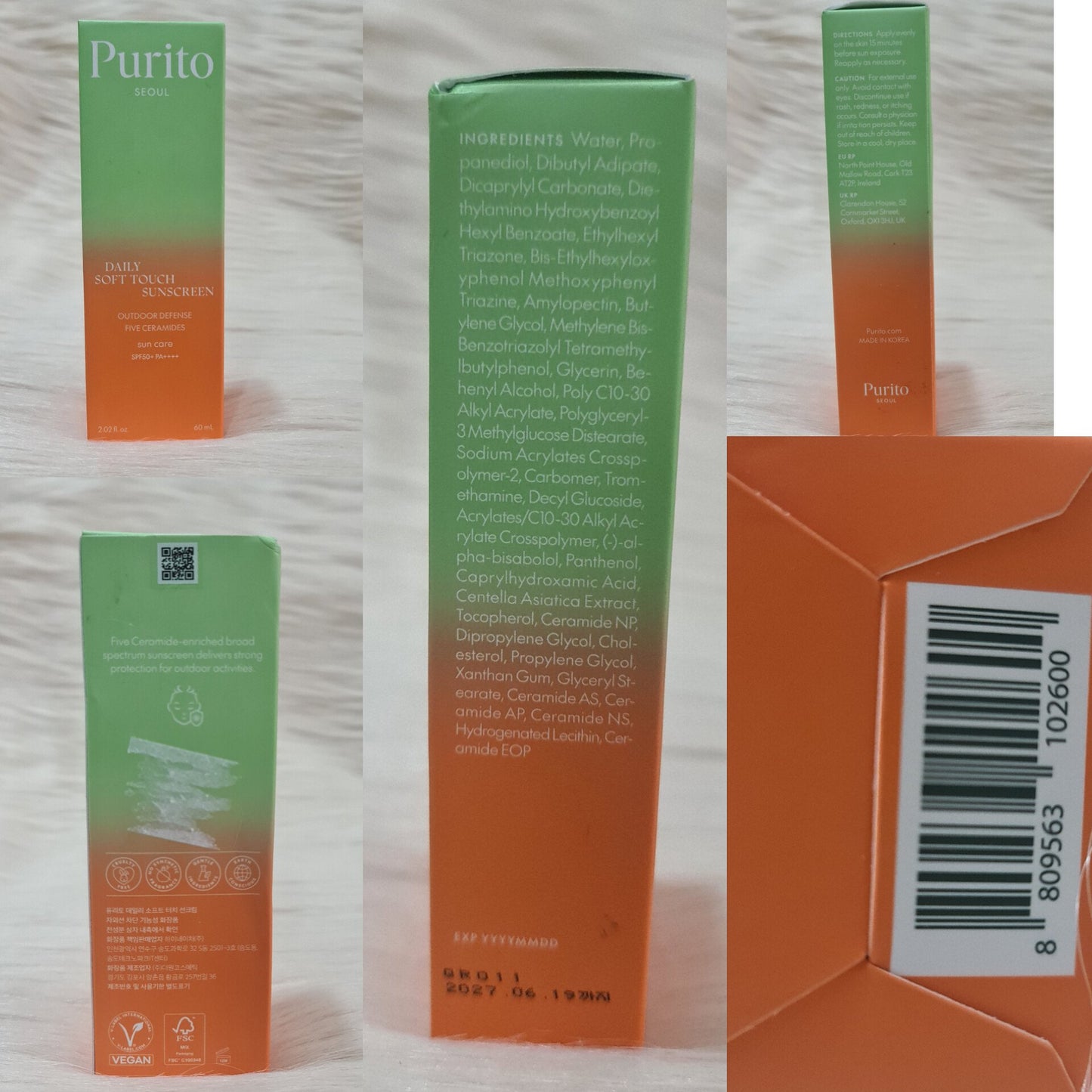 Purito Seoul Soft Touch Sunscreen SPF50+ PA++++