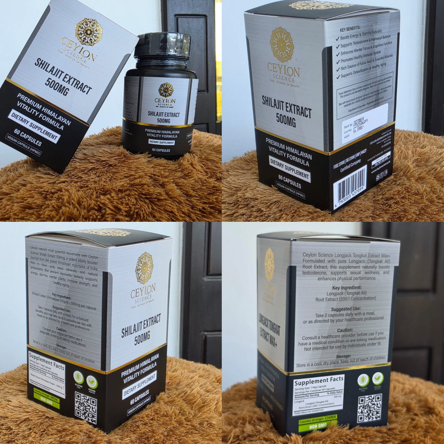 Ceylon Science Shilajit Extract 500mg – 60 Veg Capsules