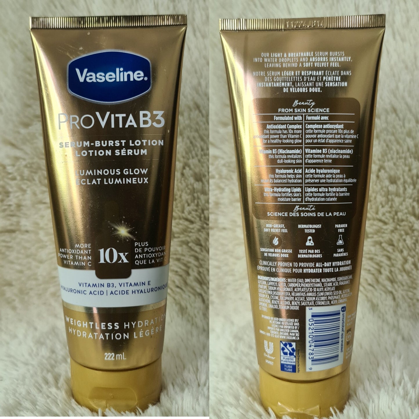 Vaseline Pro Vita B3 + Vitamin E Lotion 222ml