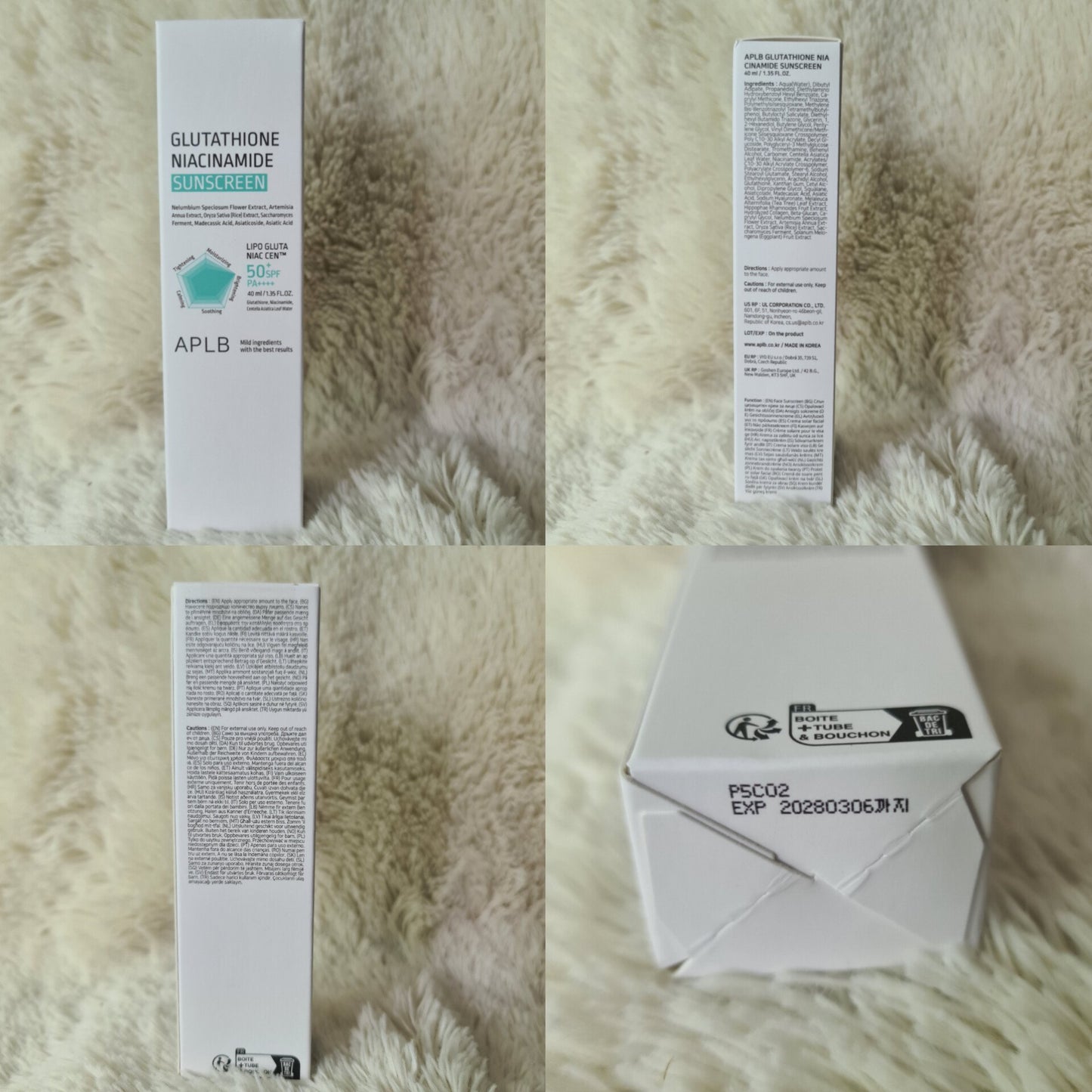 APLB Glutathione & Niacinamide Sunscreen SPF50 40ml