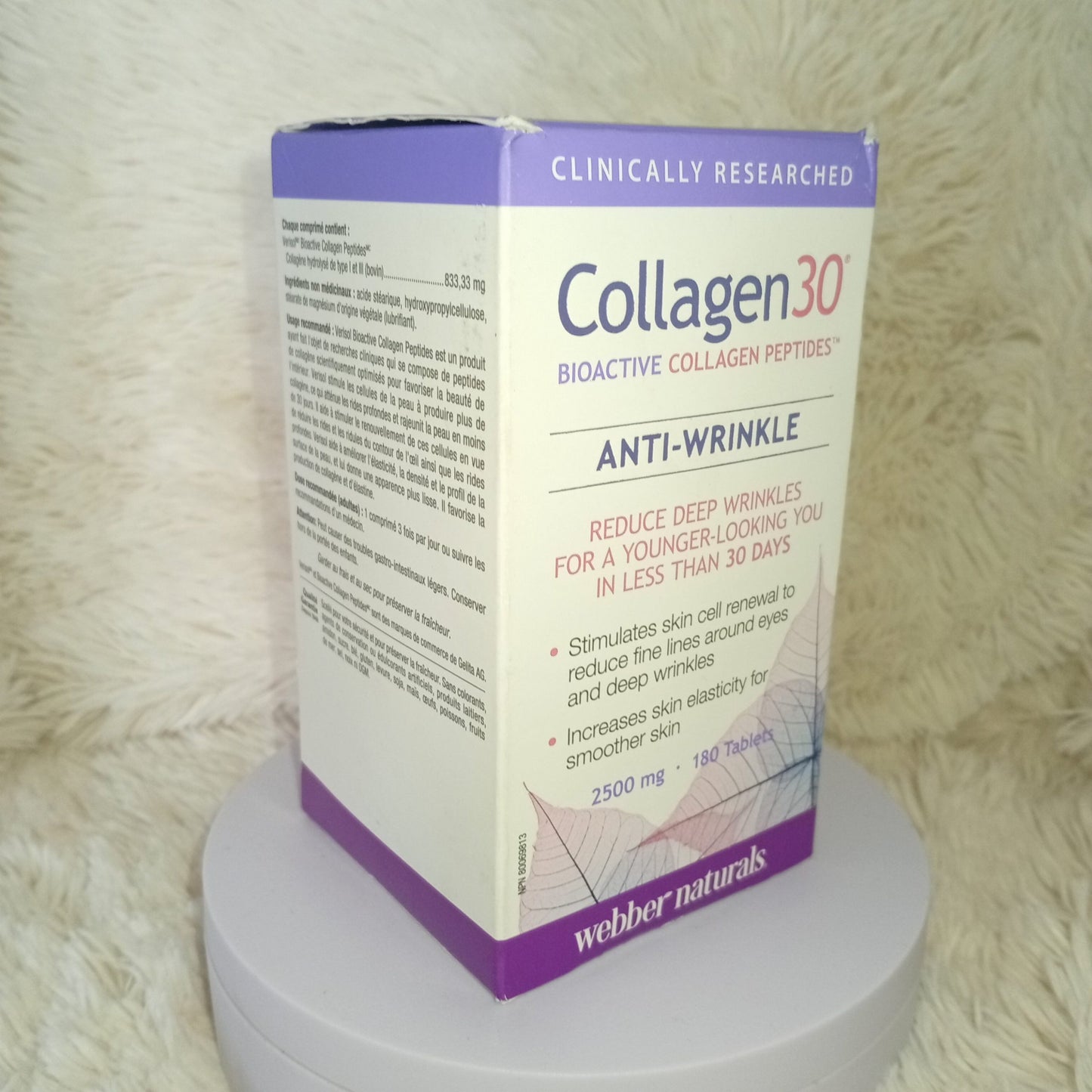 Webber Naturals Collagen30 Anti-Wrinkle | 2500mg | 180 Tablets