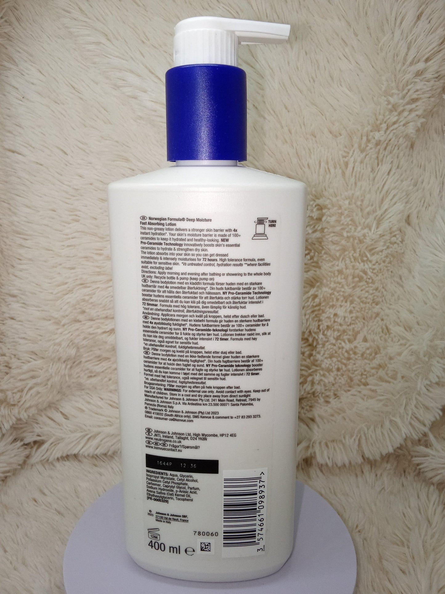 Neutrogena Norwegian Formula Deep Moisture Fast-Absorbing Body Lotion 400ml