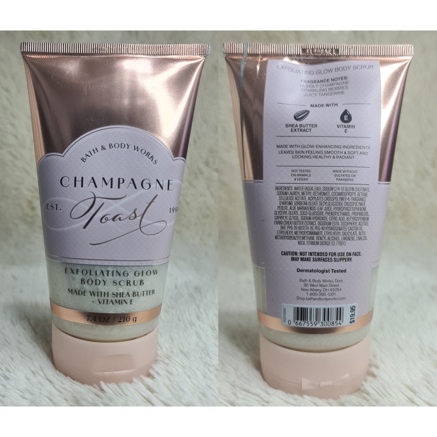Bath & Body Works Champagne Toast Exfoliating Glow Body Scrub 210g