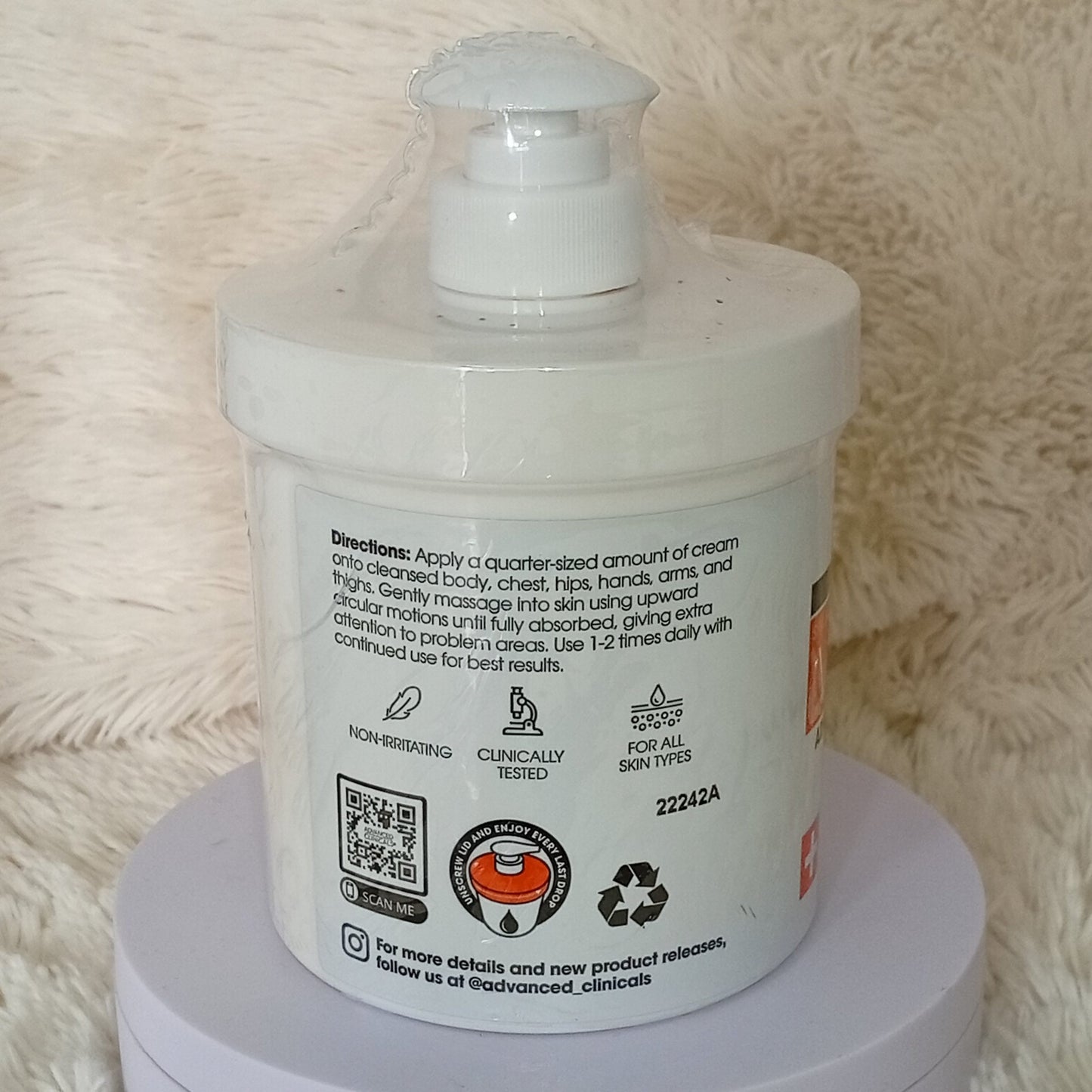 Advanced Clinicals Vitamin C Face &amp; Body Cream 454g