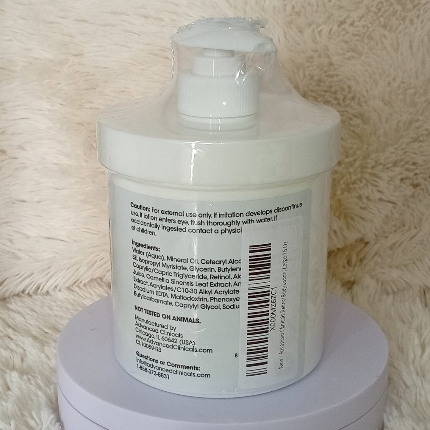 Advanced Clinicals Retinol Firming Cream 454g