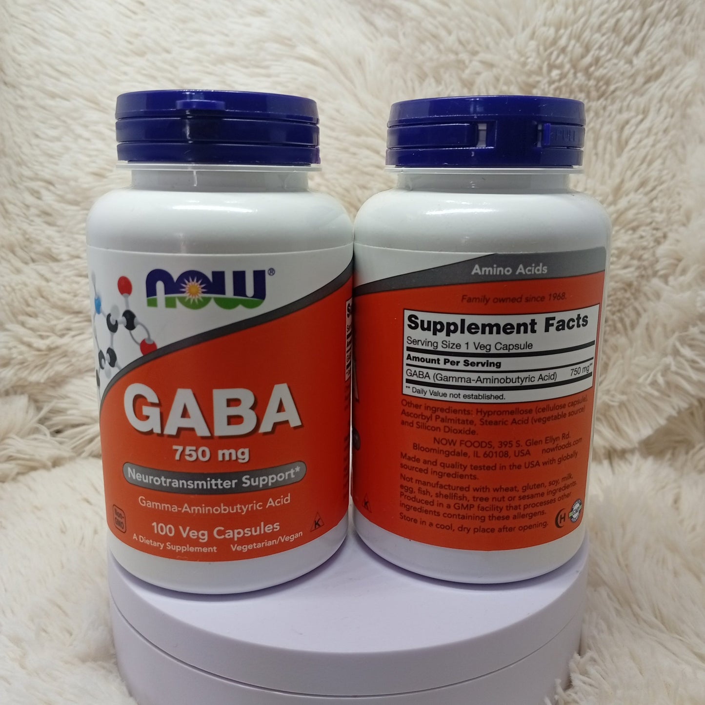 NOW Foods GABA 750 mg – 100 Veg Capsules