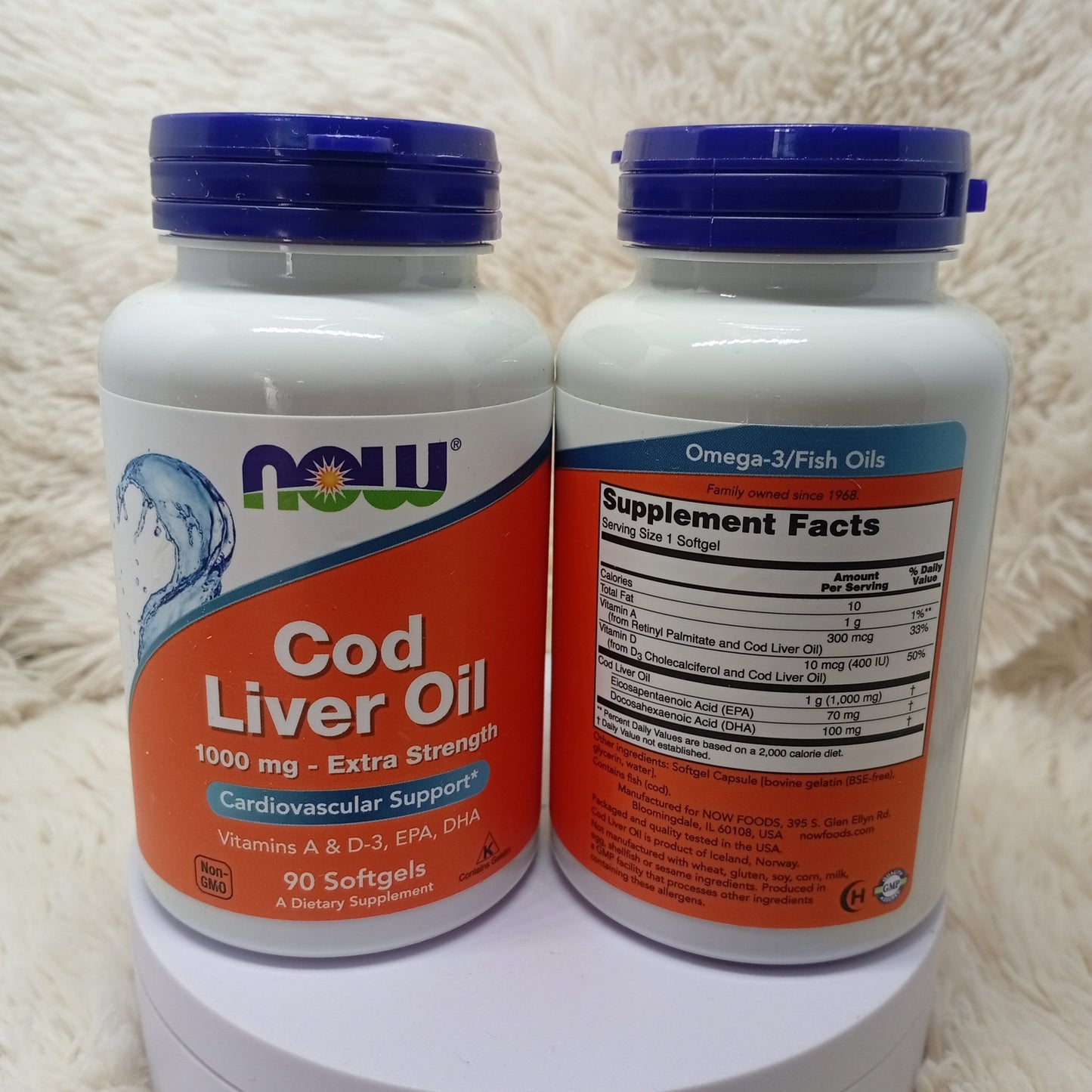 NOW Foods Cod Liver Oil Extra Strength 1000 mg (90 Softgels)
