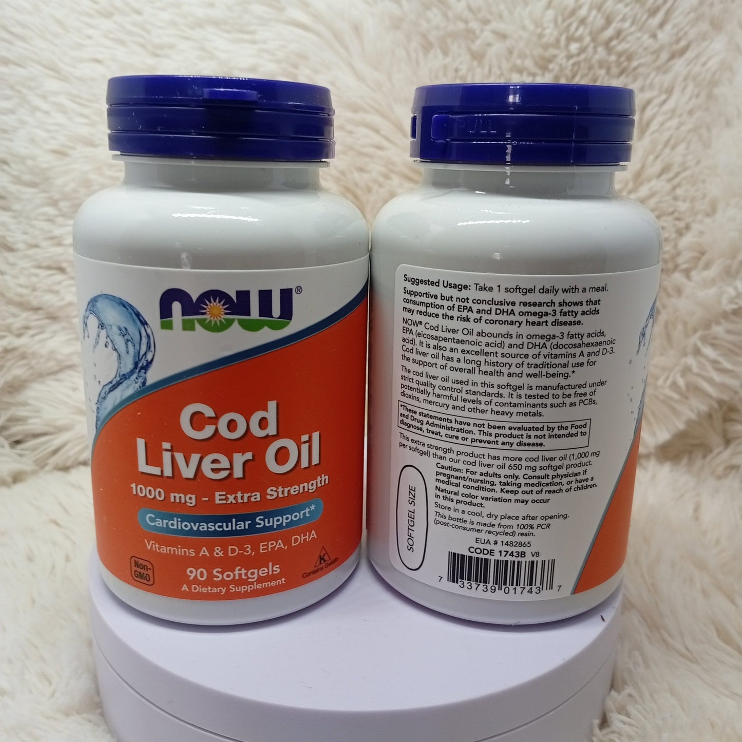 NOW Foods Cod Liver Oil Extra Strength 1000 mg (90 Softgels)