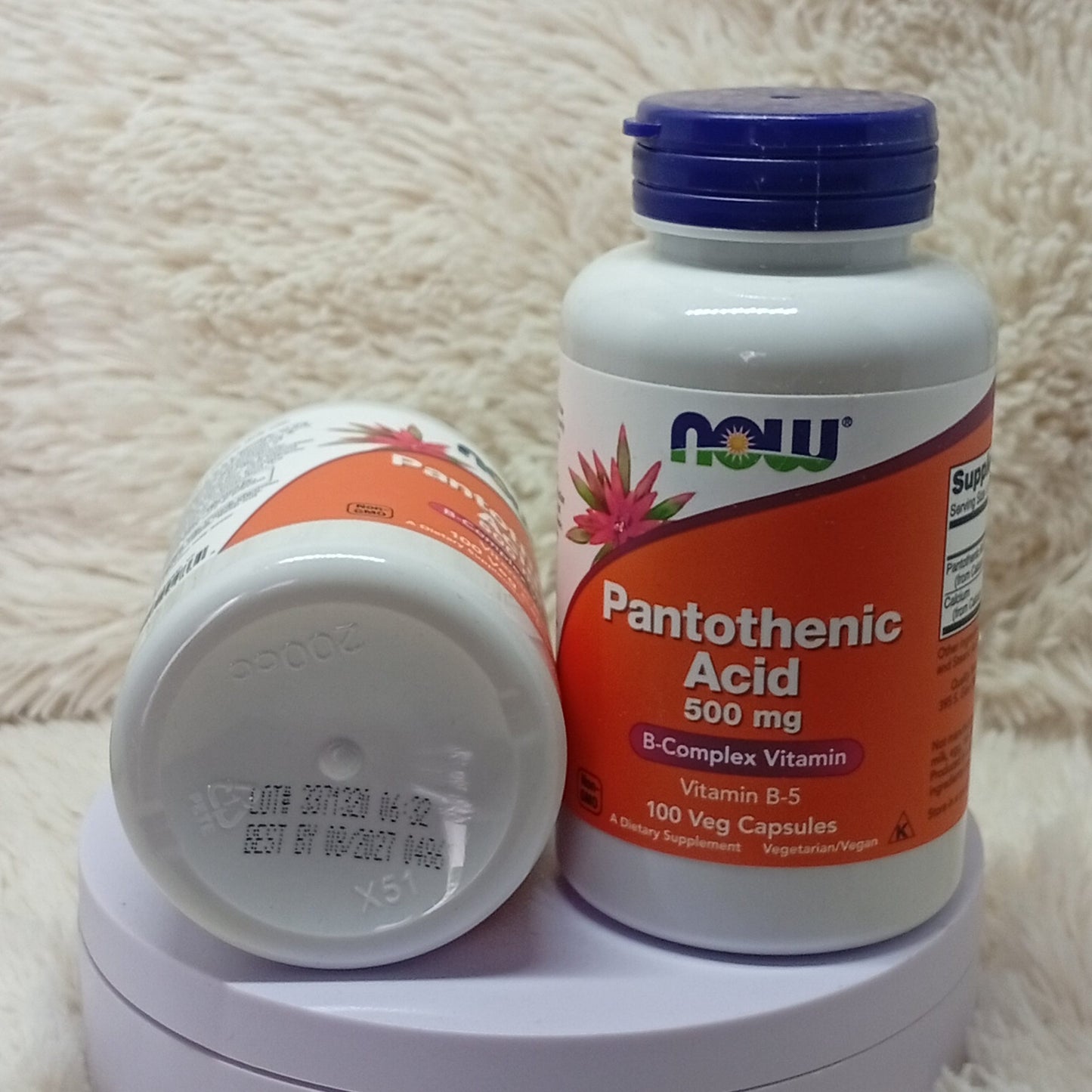 NOW Foods Pantothenic Acid 500mg Veg Capsules