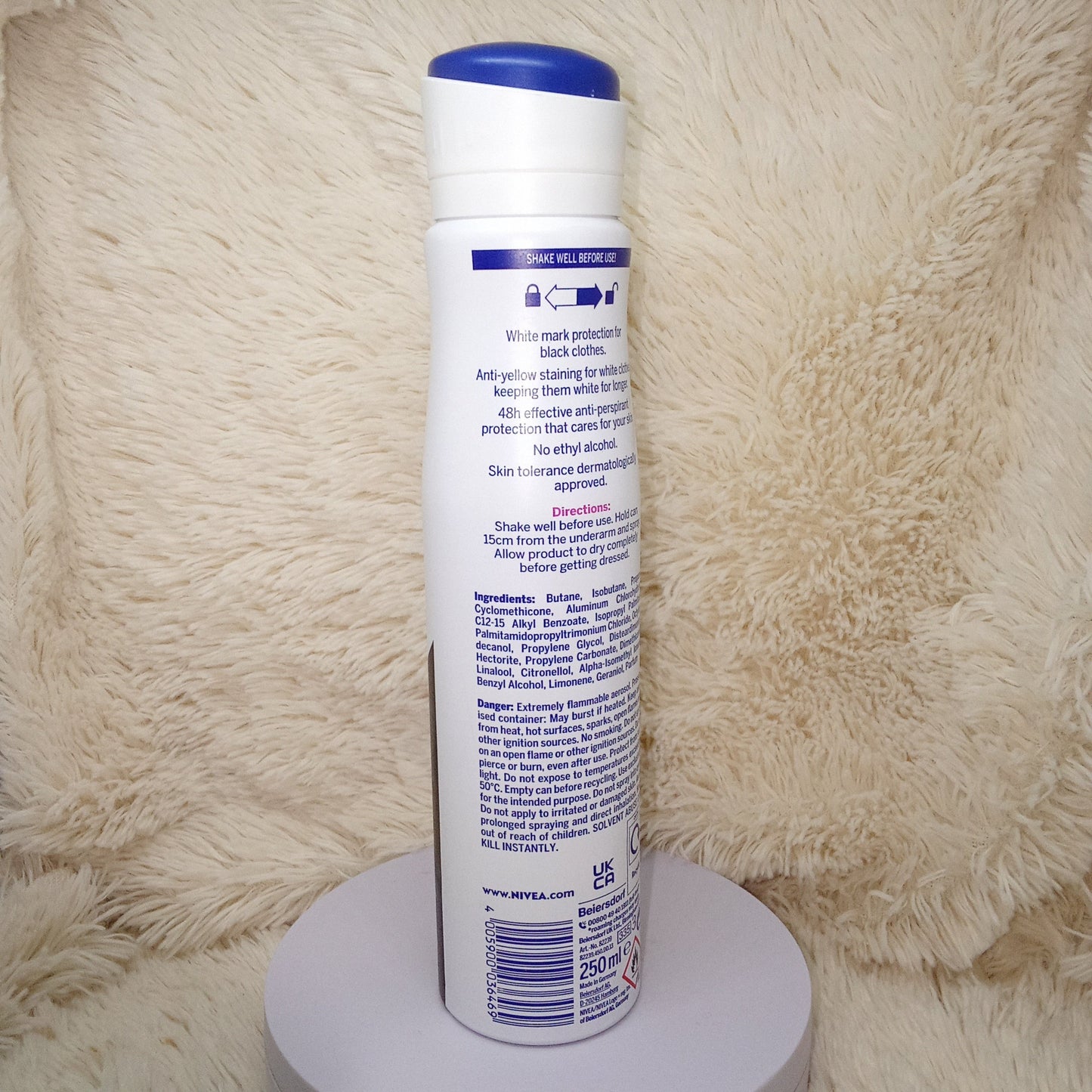 Nivea Black & White Invisible Clear Anti-Perspirant Spray 250ml