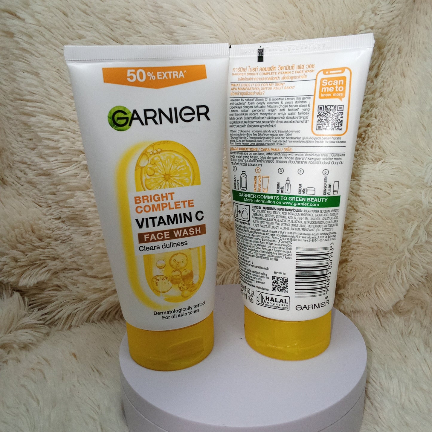 Garnier Bright Complete Vitamin C Face Wash 100ml