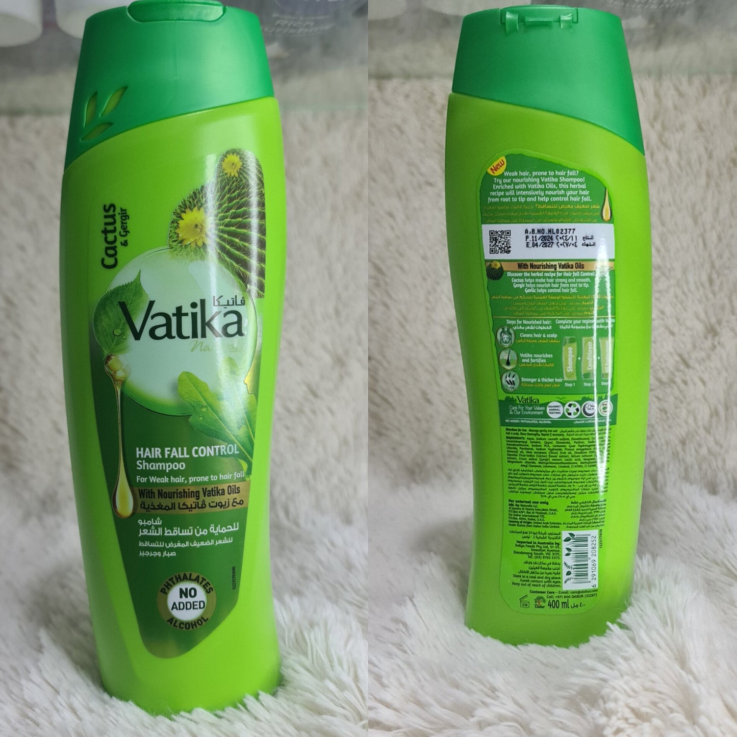 Vatika Cactus &amp; Gergir Hair Fall Control Shampoo 400ml