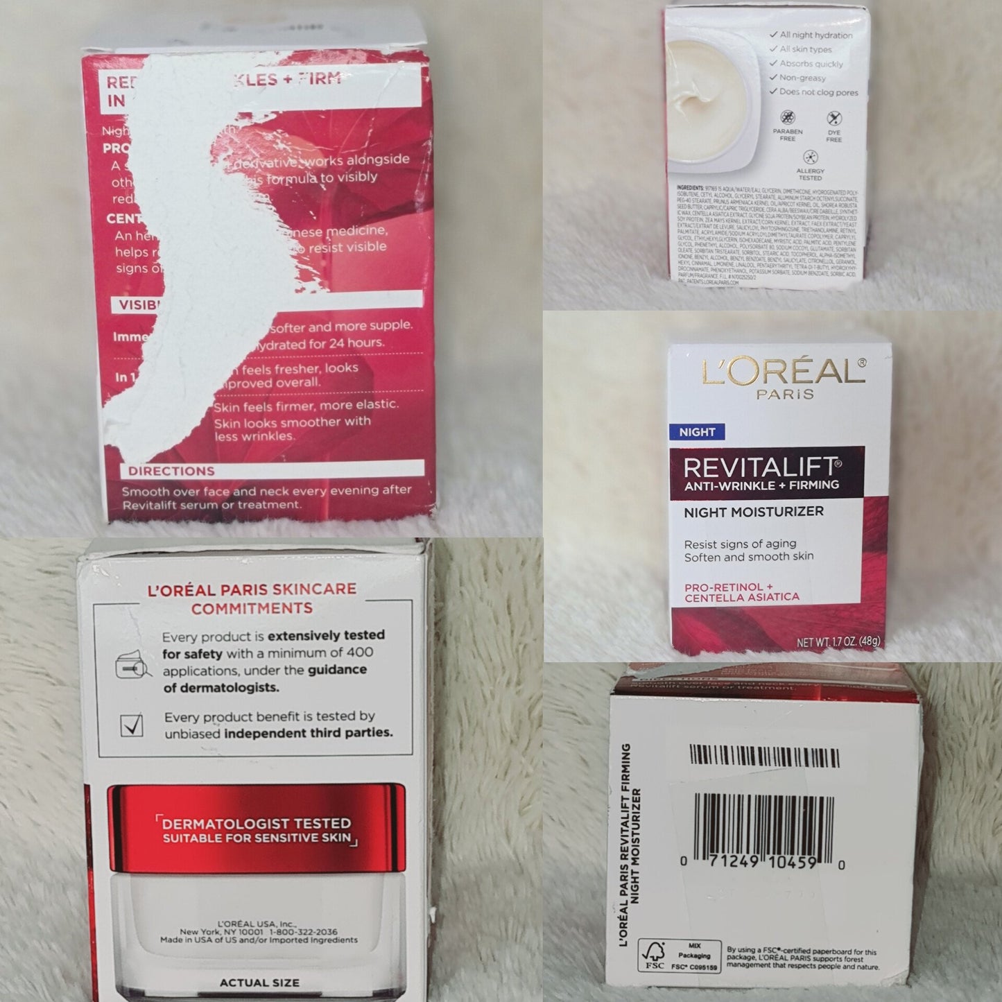 ( Discounted Product ) Loreal Paris Anti-Wrinkle +Firming Night Moisturizer Cream 48g