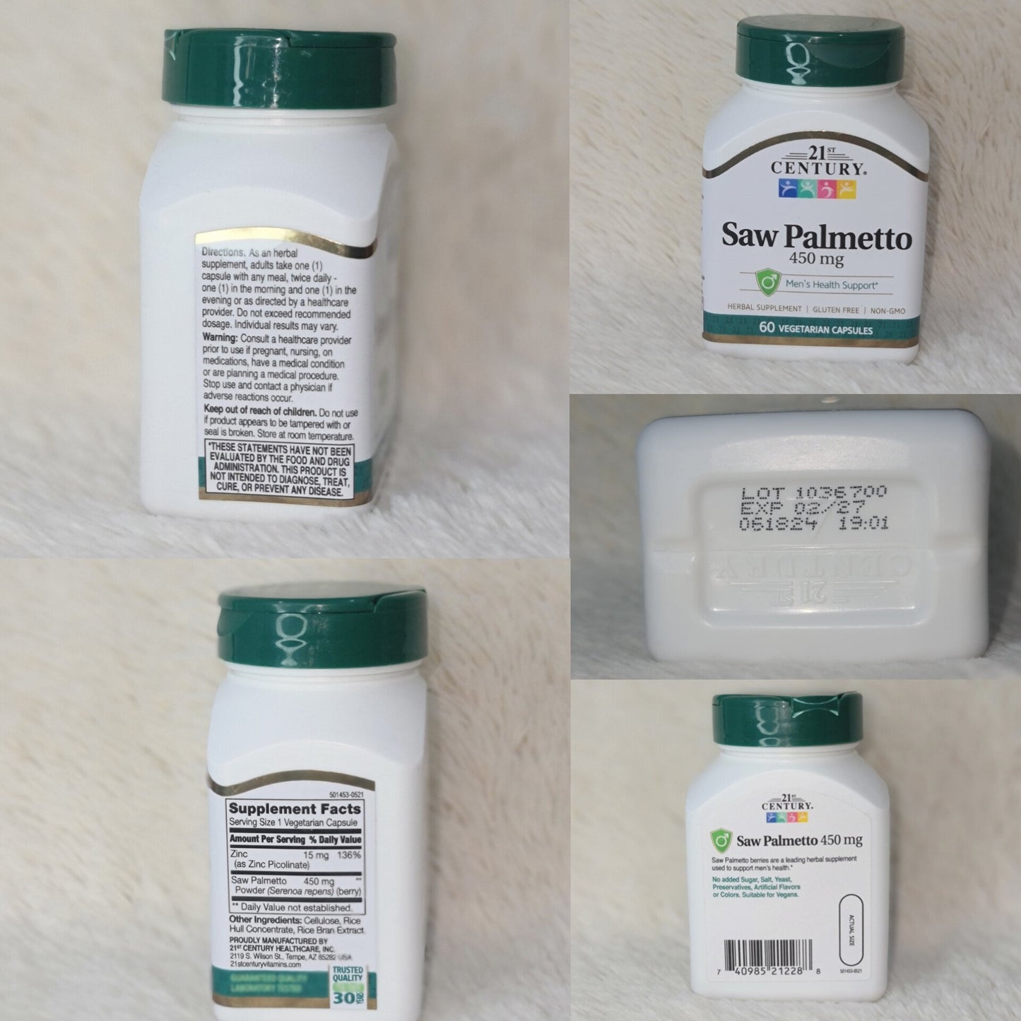 21st Century Saw Palmetto 450mg – 60 Veg Capsules