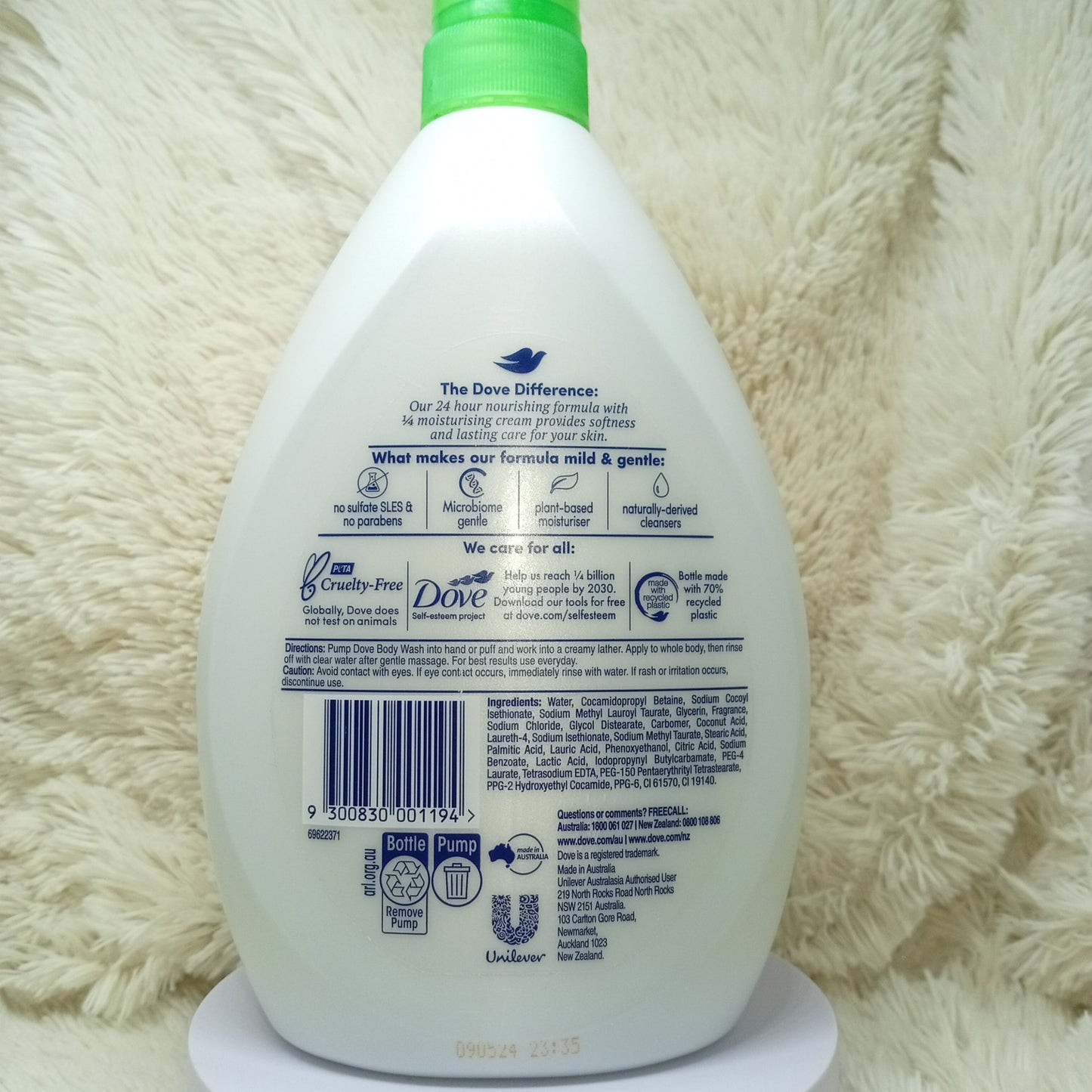Dove Refreshing Body Wash Cucumber & Green Tea 1L