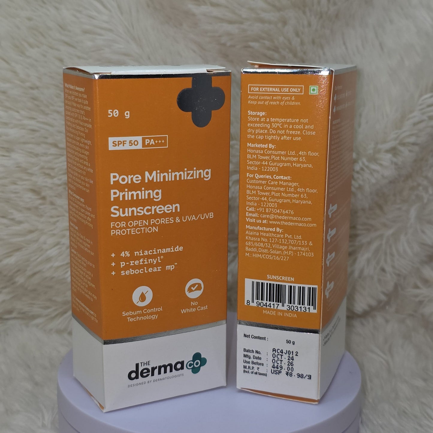 The Derma Co Pore Minimizing Sunscreen SPF50 | 50g