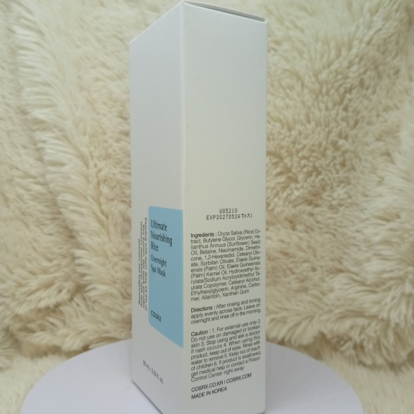 COSRX Ultimate Nourishing Rice Overnight Mask 60ml